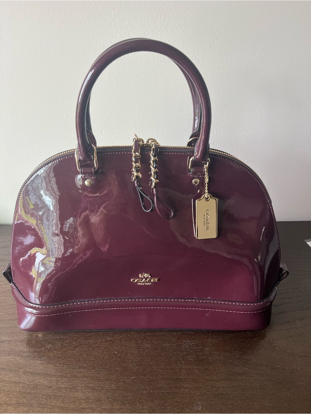 Coach Patent Leather Sierra Satchel w/long strap - Never used
